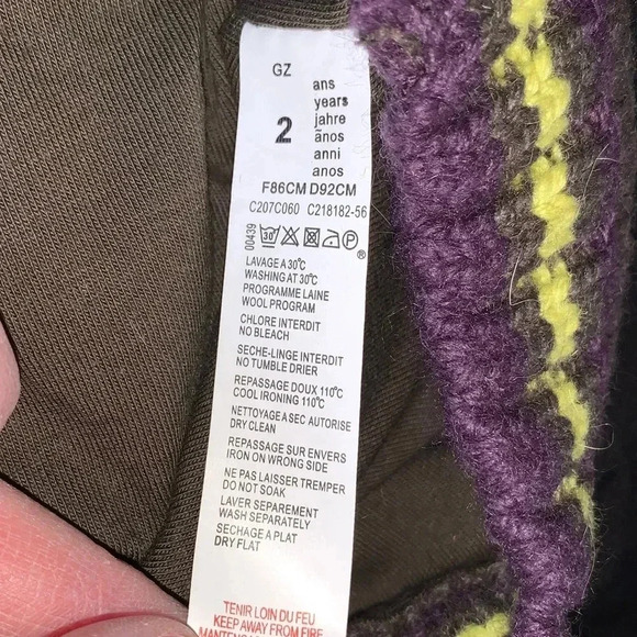 Catamini Wool Angora Blend Cardigan Zip Sweater Boys 2 Year Mongolian Mix Bomber - Picture 6 of 7